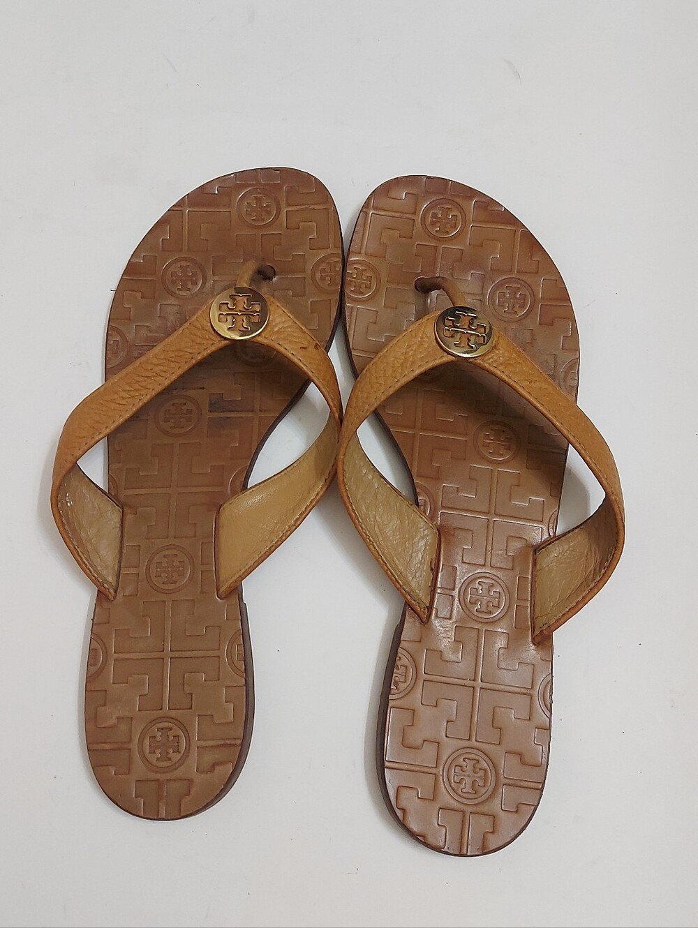 Tory Burch Brown Leather Thong Sandals